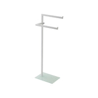 PIANTANA PORTASCIUGAMANI CON BASE VETRO COLOR- Bianca- FERID- pezzi 1