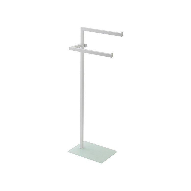 PIANTANA PORTASCIUGAMANI CON BASE VETRO COLOR- Bianca- FERID- pezzi 1