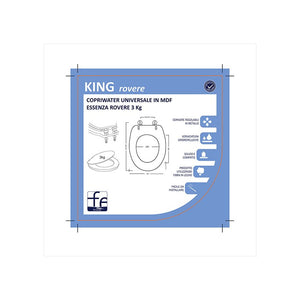 SEDILE WC UNIVERSALE IN LEGNO ROVERE SBIANCATO- Rovere Sbiancato- FERID- pezzi 1