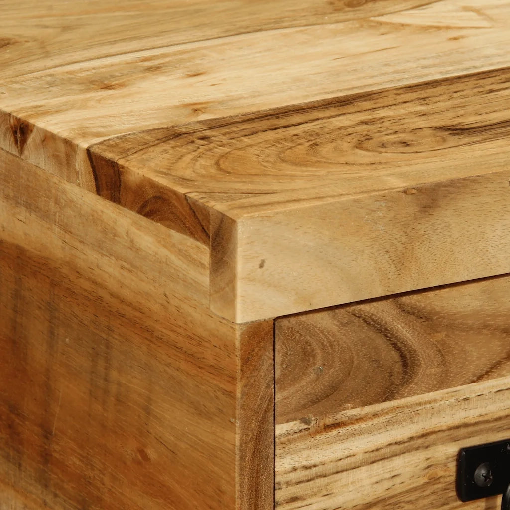 Mobile TV a Parete-Mobile TV a Muro 60x30x19 cm in Legno Massello di Acacia 453189
