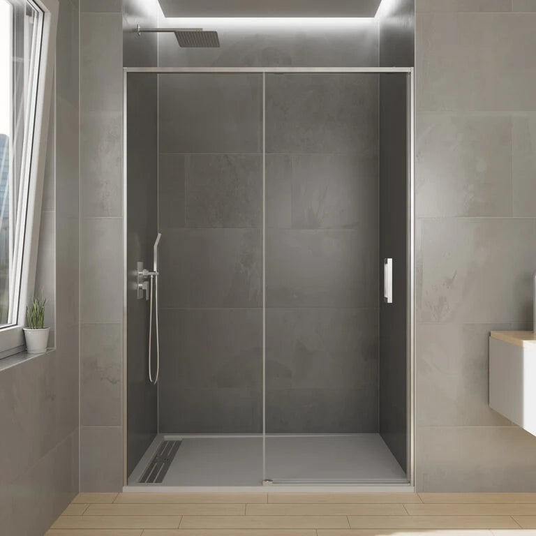 Box doccia frontale TWENTY 1 fisso + 1 scorrevole 115 cm (110-115) cromo lucido vetro trasparente