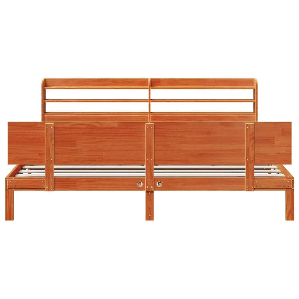 Struttura del letto 2 pcs Marrone cerato Legno di Pino Massello 3422719