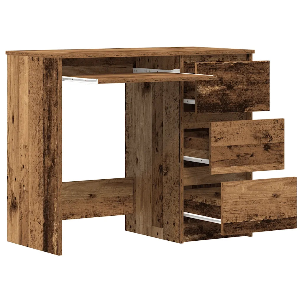Scrivania Legno Antico 90x45x76 cm in Legno Multistrato 861142