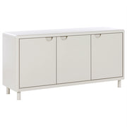 Mobile contenitore in acciaio beige con 4 ripiani e 3 ante, stile moderno per l'ufficio domestico