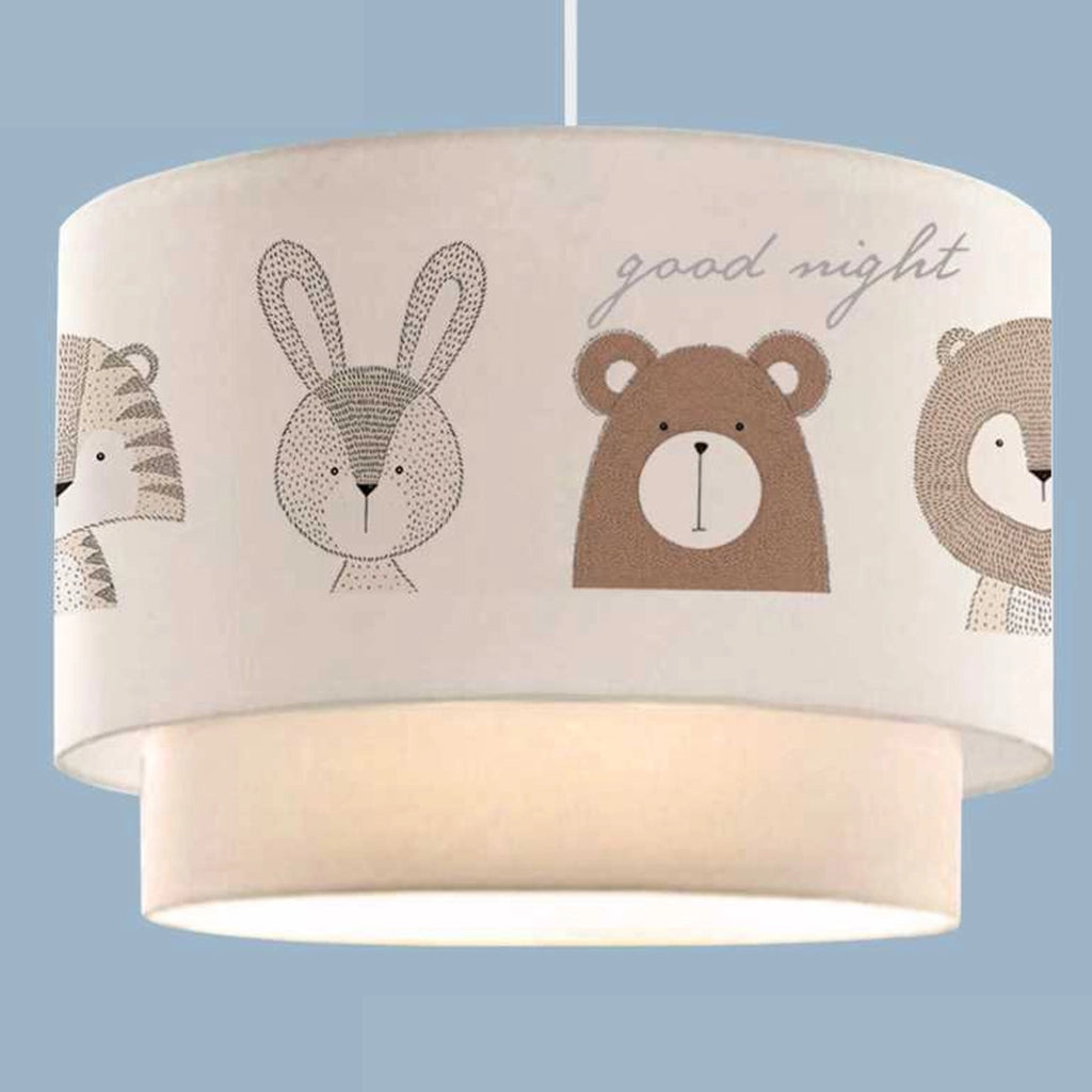 Lampada a Sospensione Lurgan per Cameretta Decorato con Animali - Bianco lux.pro