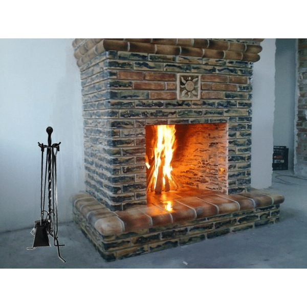 GRUPPO CAMINO TORCIGLIONE CON POMOLO H. cm 70 - MADE IN ITALY