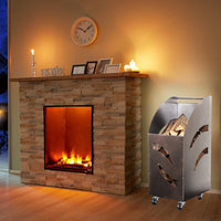 CARRELLO PORTALEGNA PER CAMINO cm 32x42x80h - MADE IN ITALY