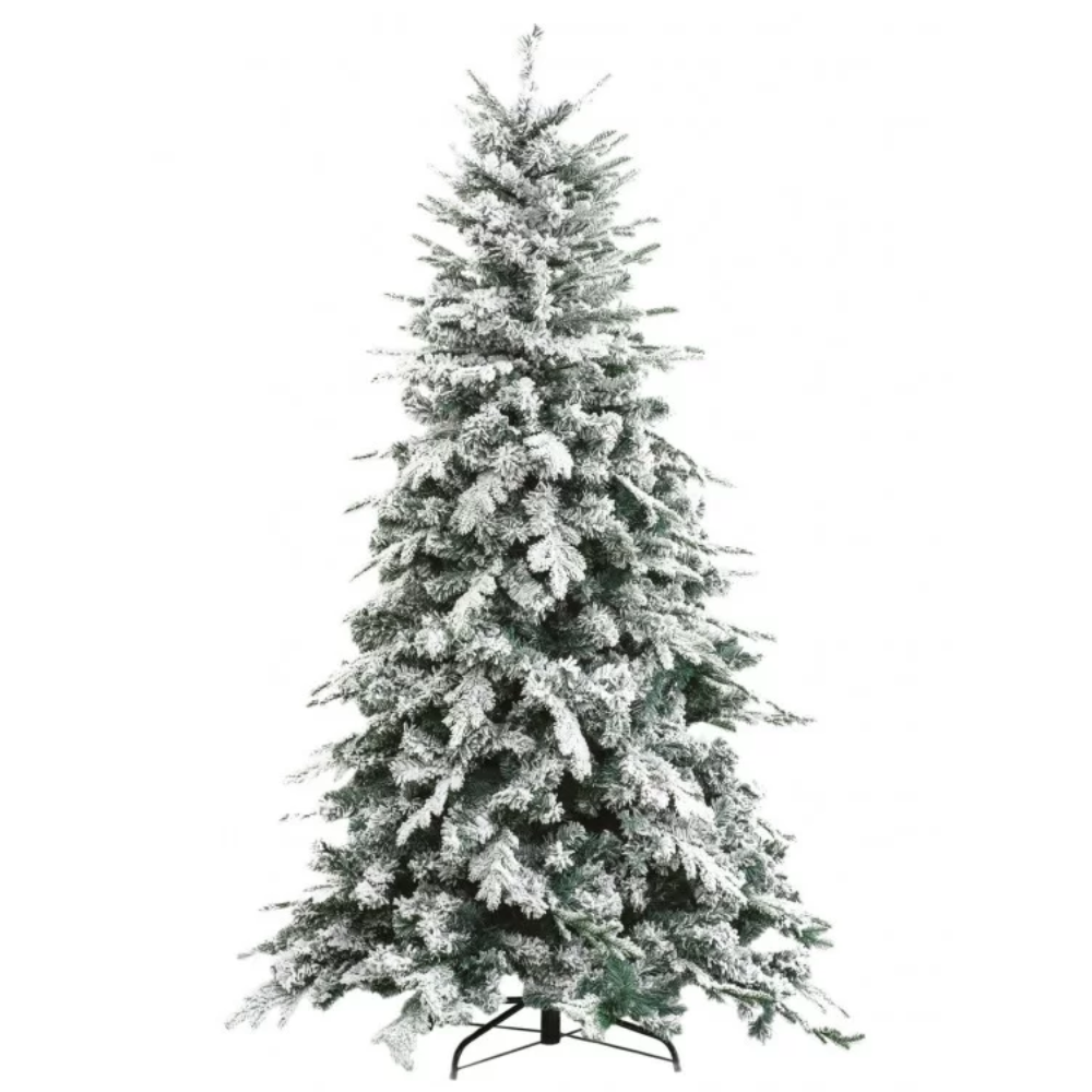Albero di natale artificiale innevato alaska elegante e resistente *** misura h 180, confezione 1