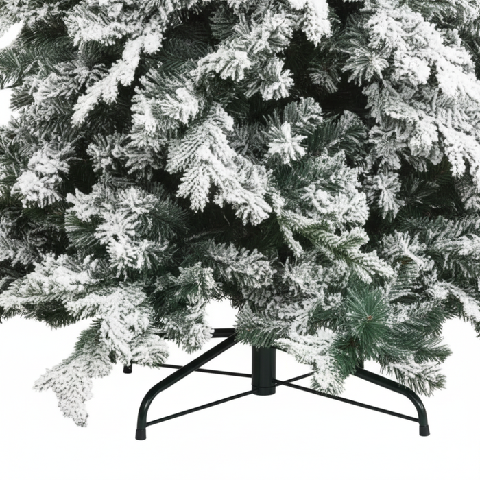 Albero di natale artificiale innevato alaska elegante e resistente *** misura h 210, confezione 1