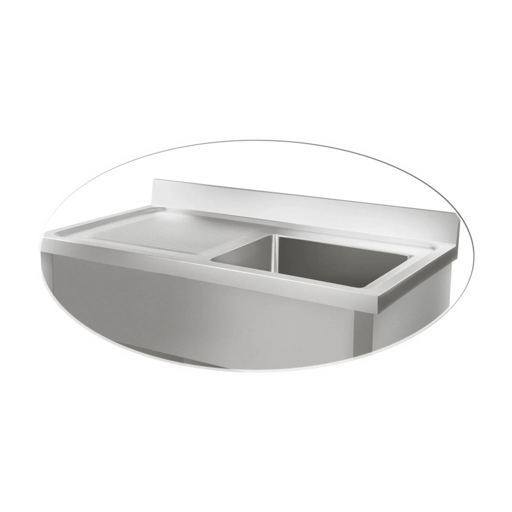 Lavello professionale in acciaio inox 120 cm 14_0005206