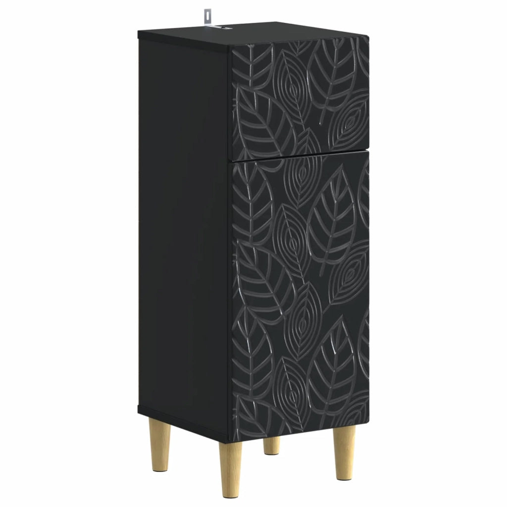 Set di armadietti da bagno in 3 pezzi DELFT Nero 3417784