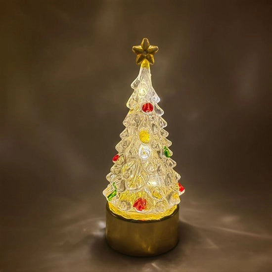 Decorazione di Natale per albero di Natale, decorazione luminosa, lampada da notte, decorazione di Natale (oro)