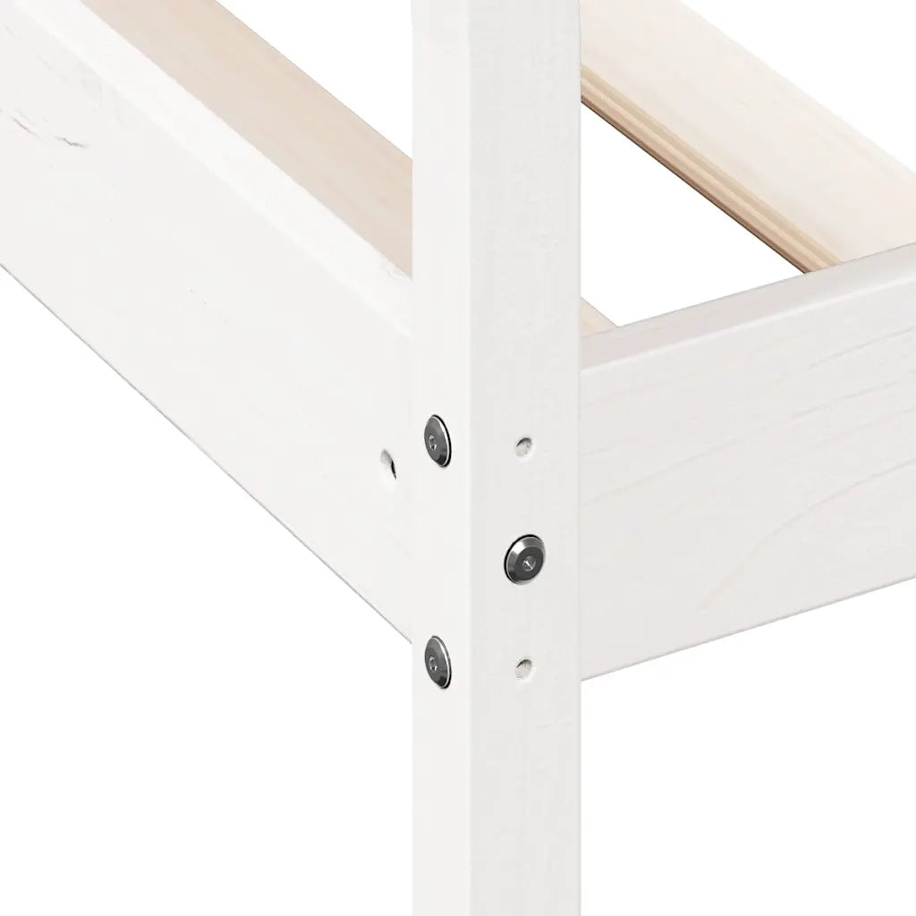 Dormeuse senza Materasso Bianca 90x190 cm Legno Massello Pino 842879