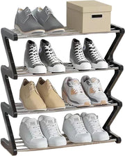 Organizzatore per scarpe per armadio - 4 piani - mini - stretto - stabile - montaggio rapido - 45x19x51cm