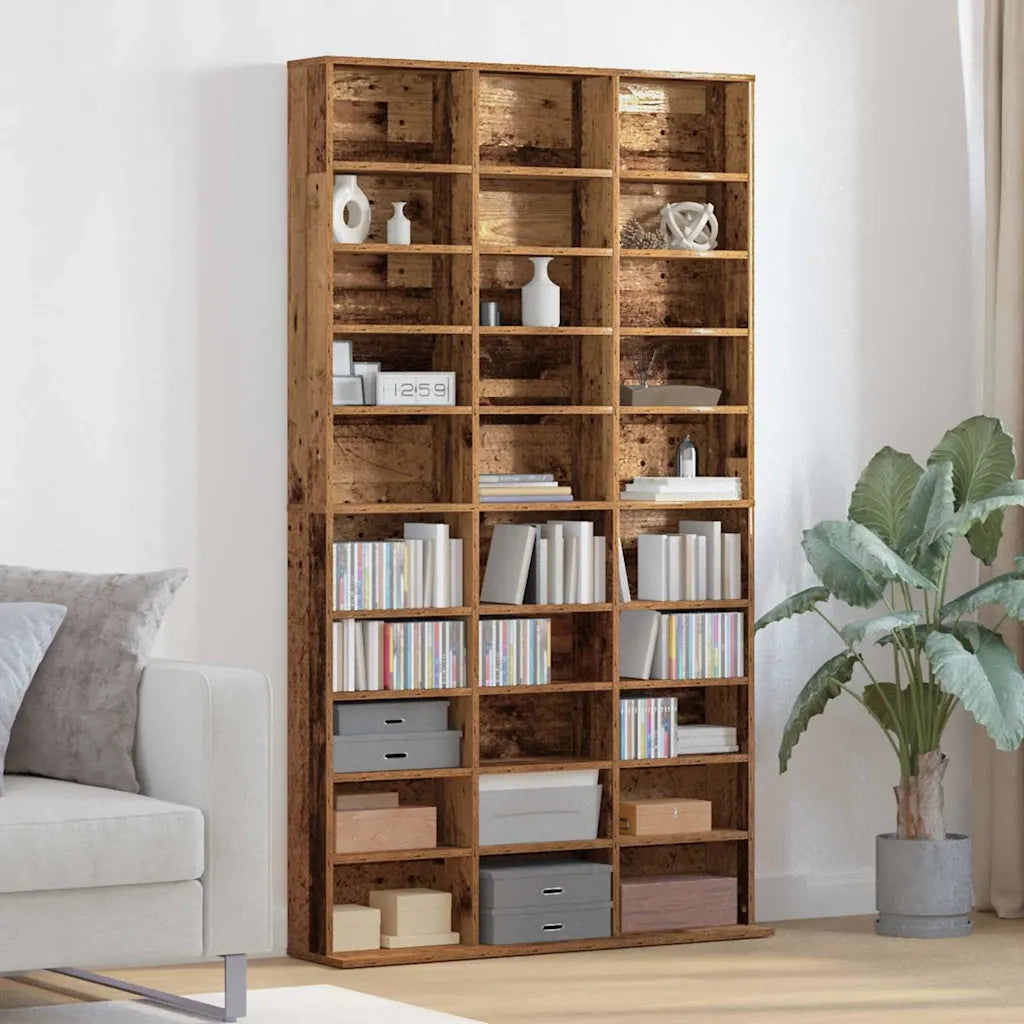 Mobile per CD con lo scaffale Legno vecchio 101 x 23 x 177,5 cm CFW9244013