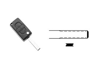 COVER CHIAVI PER AUTO CITROEN LANCIA PEUGEOT HU83CRS7  HU83CRS7  4 bottoni    SILCA