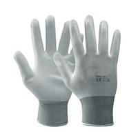 GUANTO POLIESTERE/POLIURETANO BIANCO Tg. 7 - 12 paia