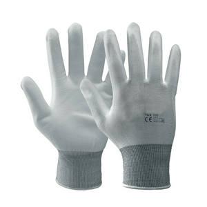 GUANTO POLIESTERE/POLIURETANO BIANCO Tg. 7 - 12 paia