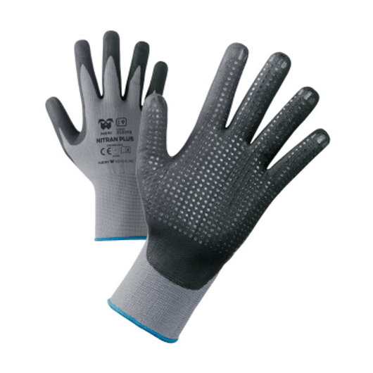 GUANTO PROFESSIONALE PUNTINATO 'NITRAL PLUS' NERI Tg. 8 - 12 paia- NERI