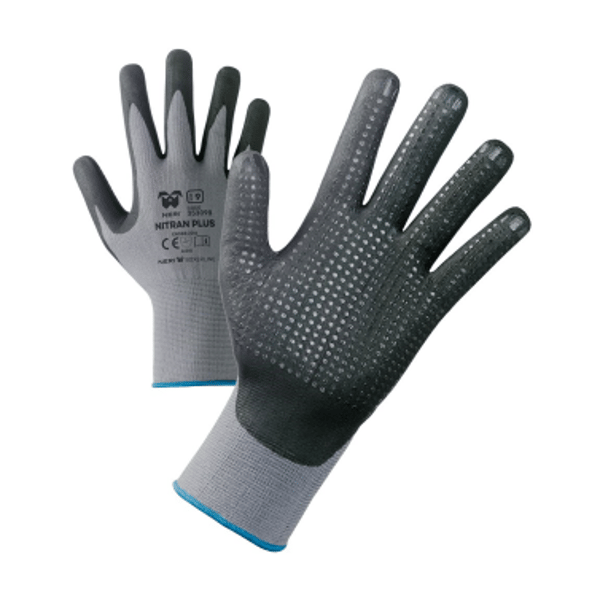 GUANTO PROFESSIONALE PUNTINATO 'NITRAL PLUS' NERI Tg. 8 - 12 paia- NERI