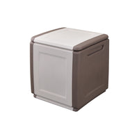 BAULE PORTATUTTO cm 54 x 53 x H 57 - tortora/ecru  - ARTPLAST