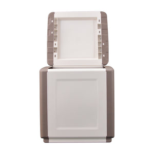 BAULE PORTATUTTO cm 54 x 53 x H 57 - tortora/ecru  - ARTPLAST