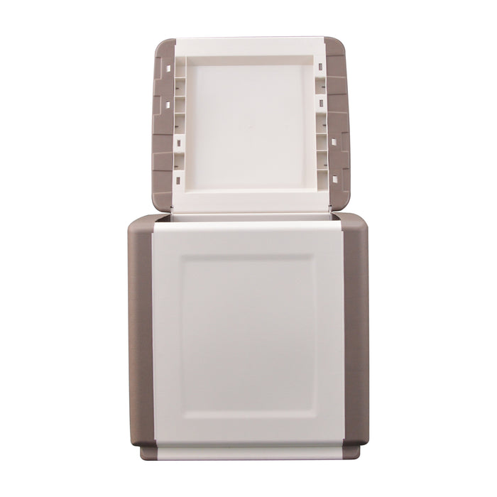 BAULE PORTATUTTO cm 54 x 53 x H 57 - tortora/ecru  - ARTPLAST