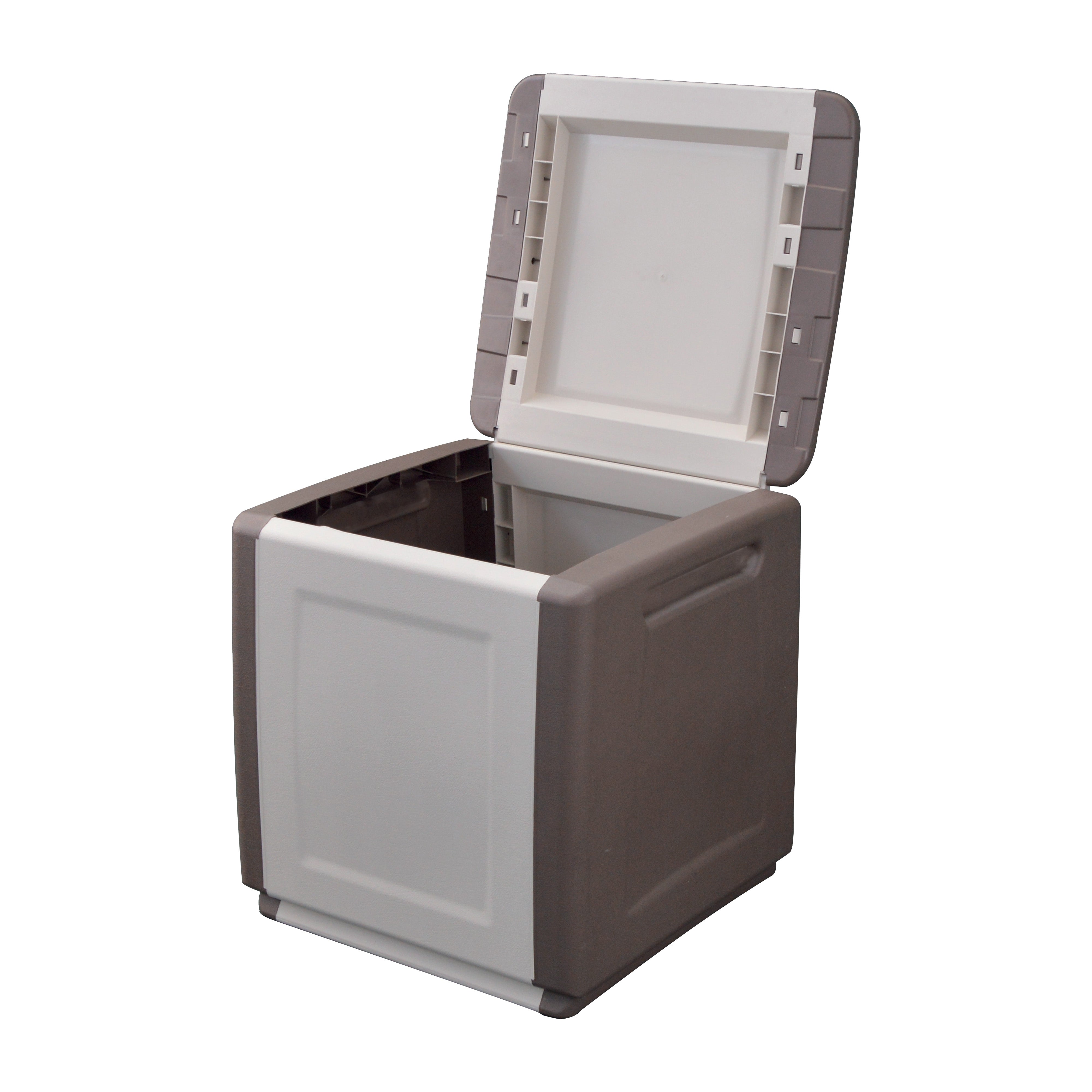 BAULE PORTATUTTO cm 54 x 53 x H 57 - tortora/ecru  - ARTPLAST