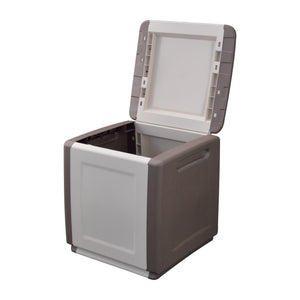 BAULE PORTATUTTO cm 54 x 53 x H 57 - tortora/ecru  - ARTPLAST