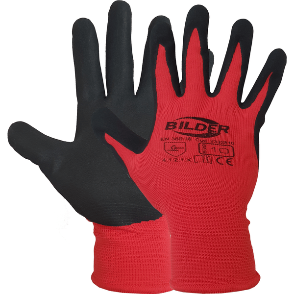 GUANTO POLIESTERE/NITRILE SABBIATO IDEAL STAR Tg. 8 - 12 paia- IDEAL STAR