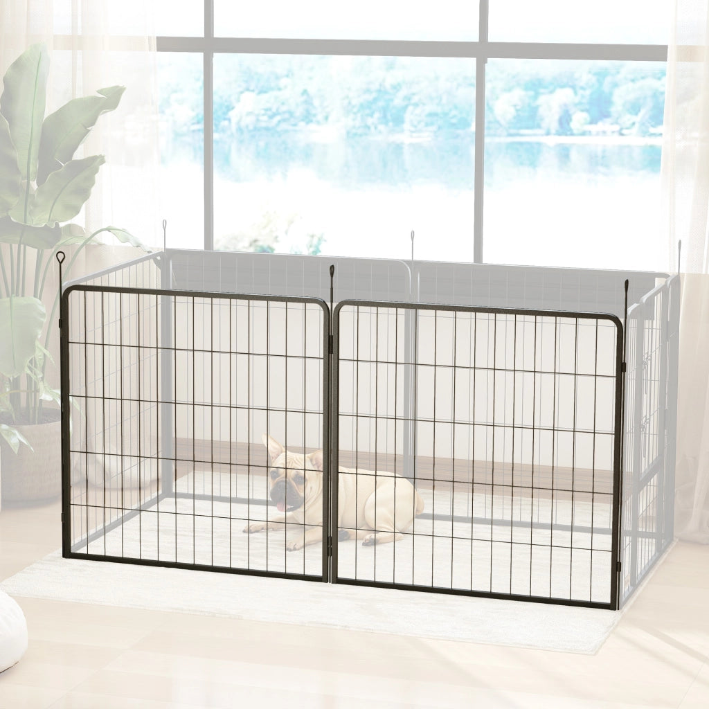Recinzione per cani 2 pezzi ¨C zephmum ¨C grigio