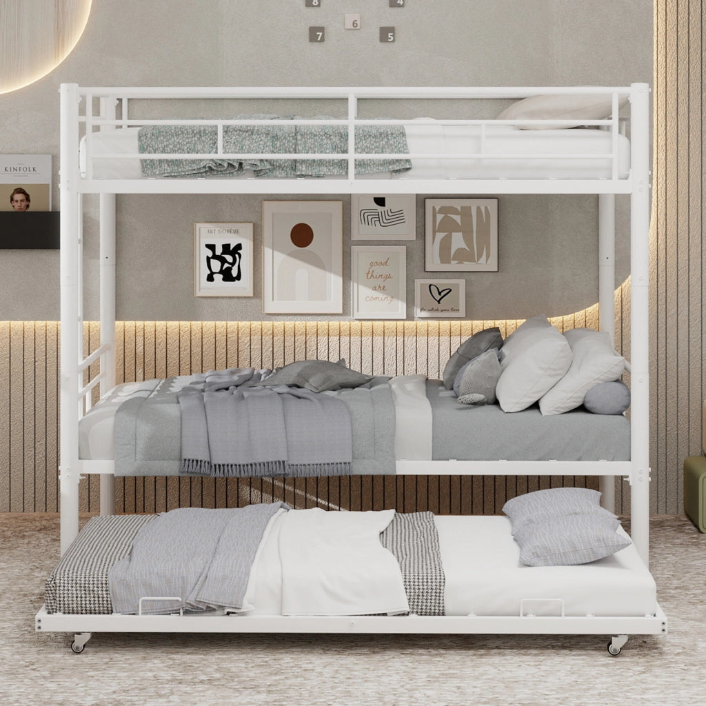 Letto a Castello Twin over Twin ¨C MINIMAL ¨C Metallo, Rete a Doghe, Senza Materasso
