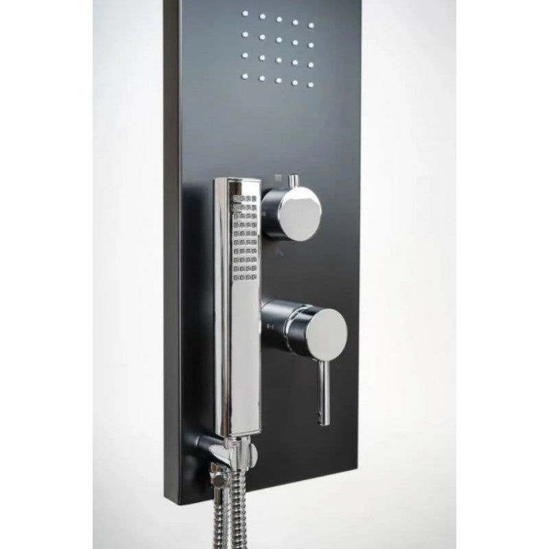 PARETE ATTREZZATA MULTIFUNZIONE MOD. TREND- Nero Opaco Matt- METAF- pezzi 1