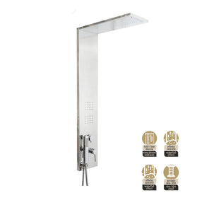 PARETE ATTREZZATA MULTIFUNZIONE MOD. TREND- Inox Lucido- METAF- pezzi 1