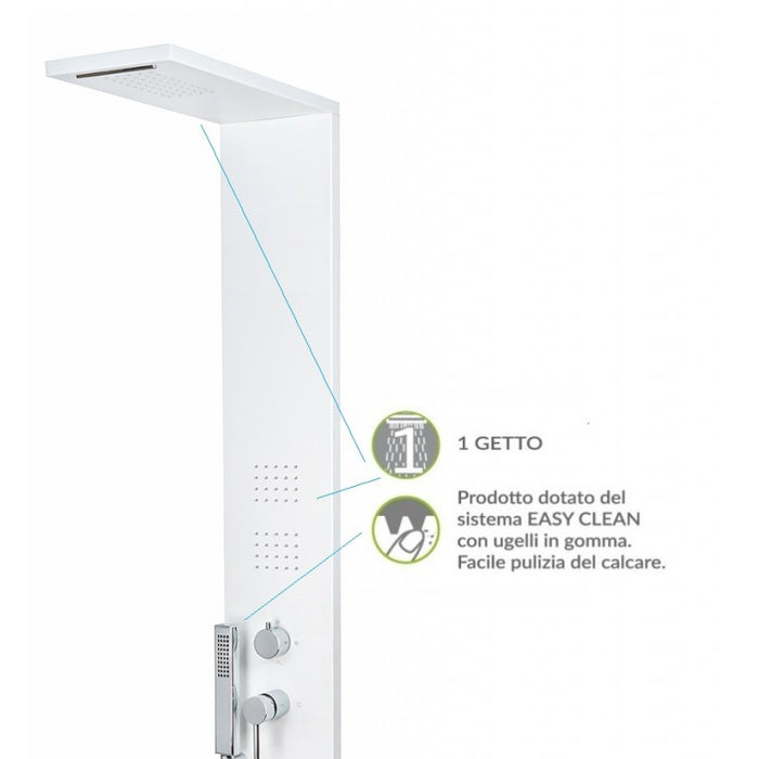 PARETE ATTREZZATA MULTIFUNZIONE MOD. TREND- Bianco Opaco Matt- METAF- pezzi 1