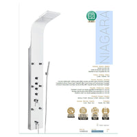 PARETE ATTREZZATA MULTIFUNZIONE MOD. NIAGARA INOX LUCIDO- Acciaio inox lucidato- METAF- pezzi 1