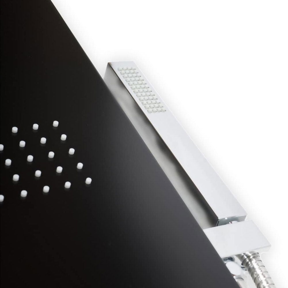 PARETE ATTREZZATA MULTIFUNZIONE MOD. MANHATTAN  ALLUMINIO- Nero- METAF- pezzi 1