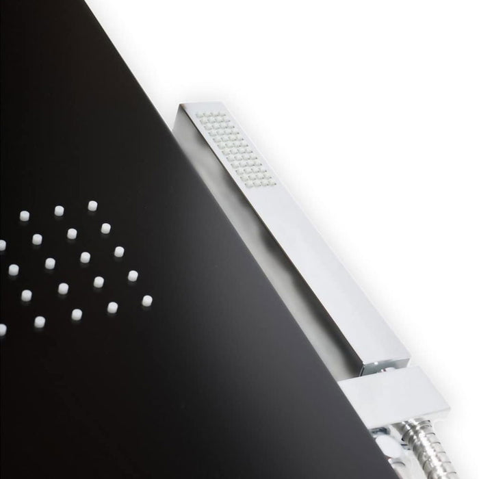 PARETE ATTREZZATA MULTIFUNZIONE MOD. MANHATTAN  ALLUMINIO- Nero- METAF- pezzi 1