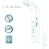 PARETE ATTREZZATA MULTIFUNZIONE MOD. MANHATTAN  ALLUMINIO- Bianco- METAF- pezzi 1