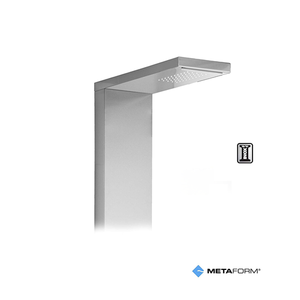 PARETE ATTREZZATA MULTIFUNZIONE MOD. MANHATTAN- Cromo satinato- METAF- pezzi 1