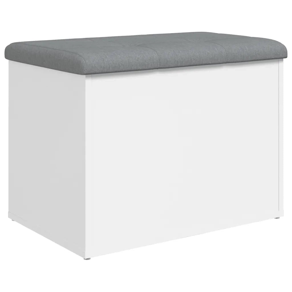Panca contenitore bianca 62x42x45 cm in legno ingegnerizzato 835040