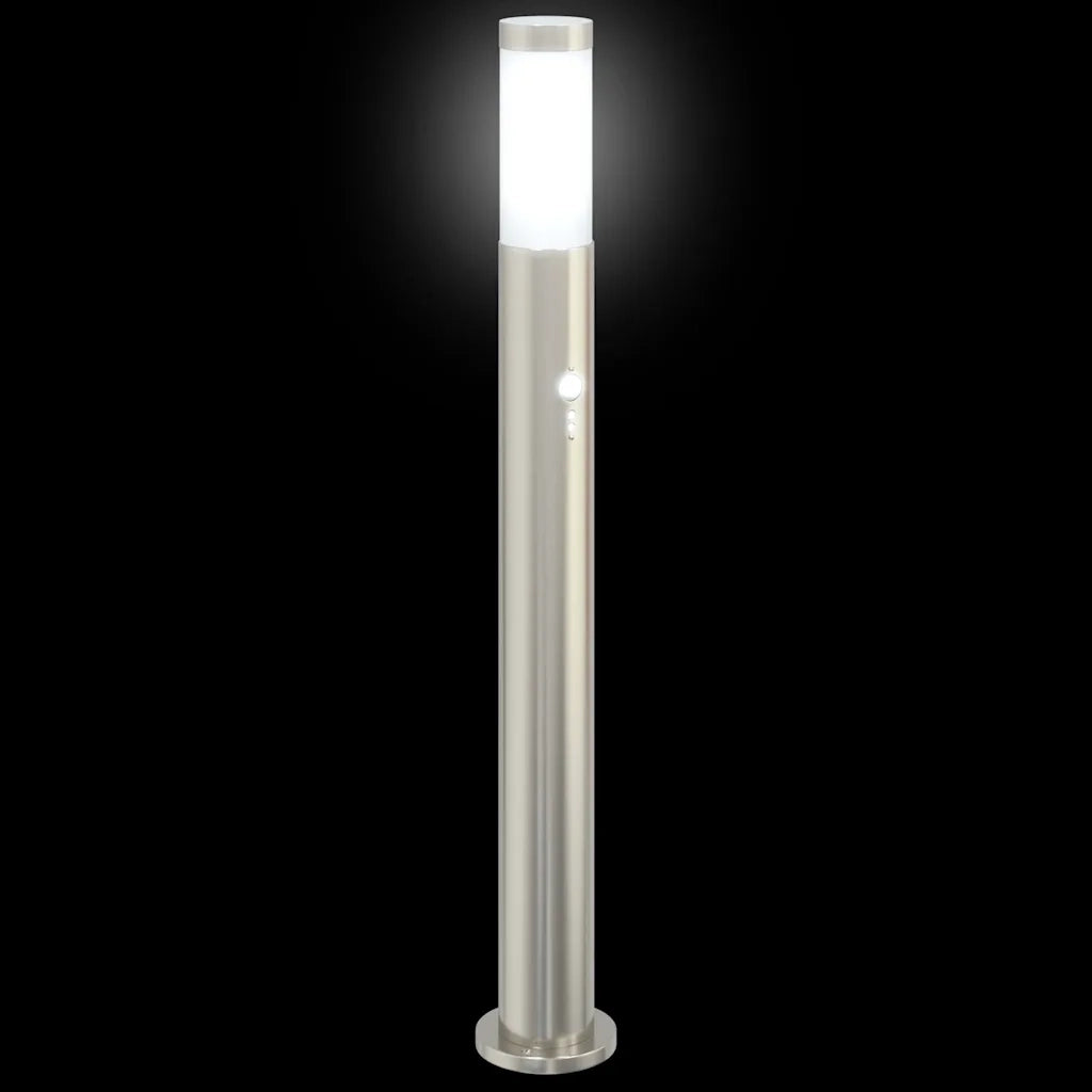 Lampioni a dissuasore con sensore 3 pz 80 cm Acciaio Inox IP44 4006008