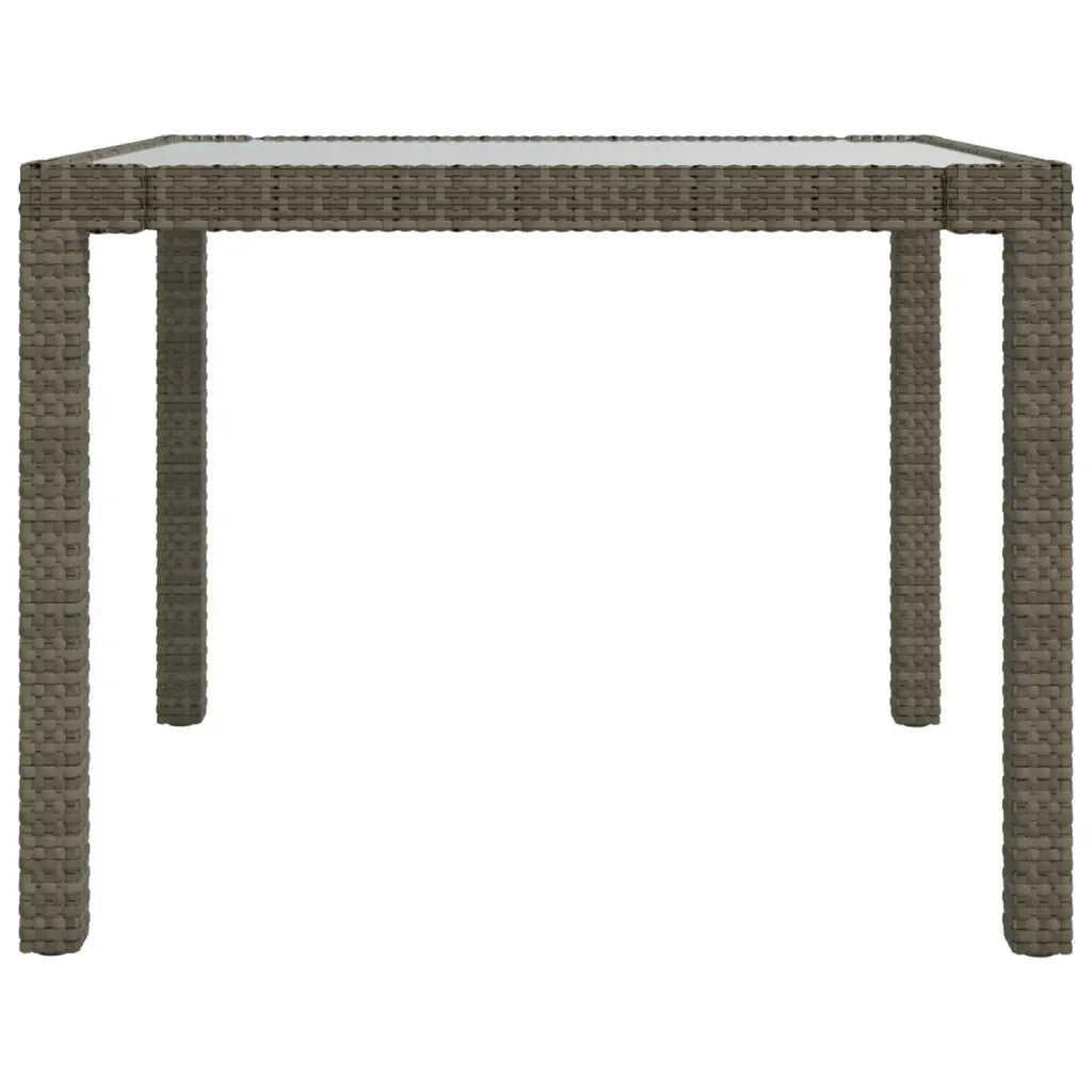 Set da Pranzo per Esterni 3 pz | Set Salotto da Giardino con Cuscini in Polyrattan Grigio