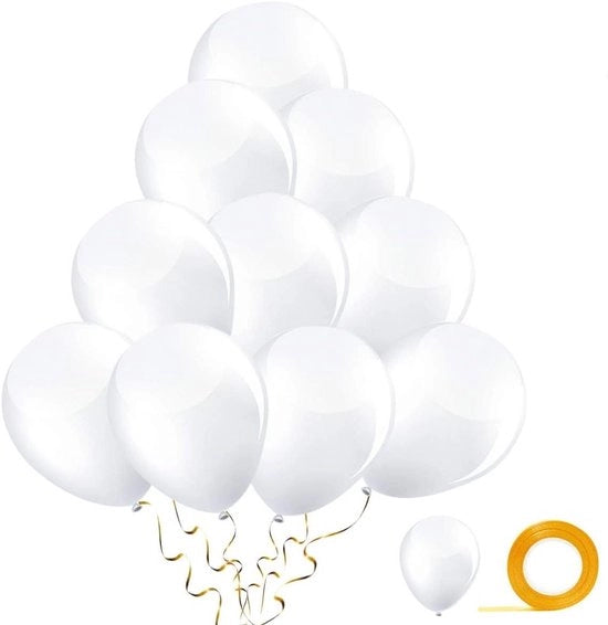 Set di palloncini in lattice - 30 pezzi bianchi 30,5 cm - decorazioni per compleanni, matrimoni, anniversari