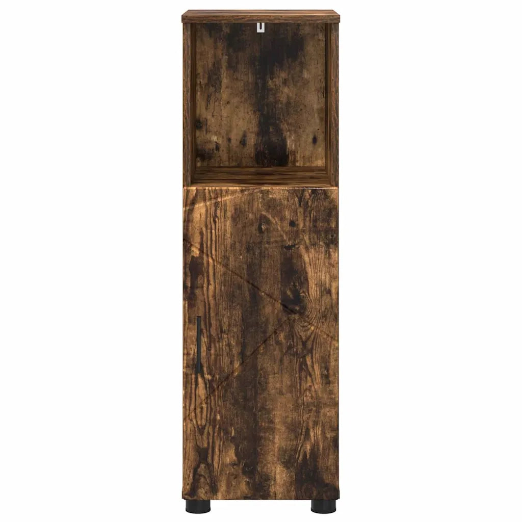 Mobile da Bagno con archiviazione Rovere fumé 30 x 35 x 95 cm