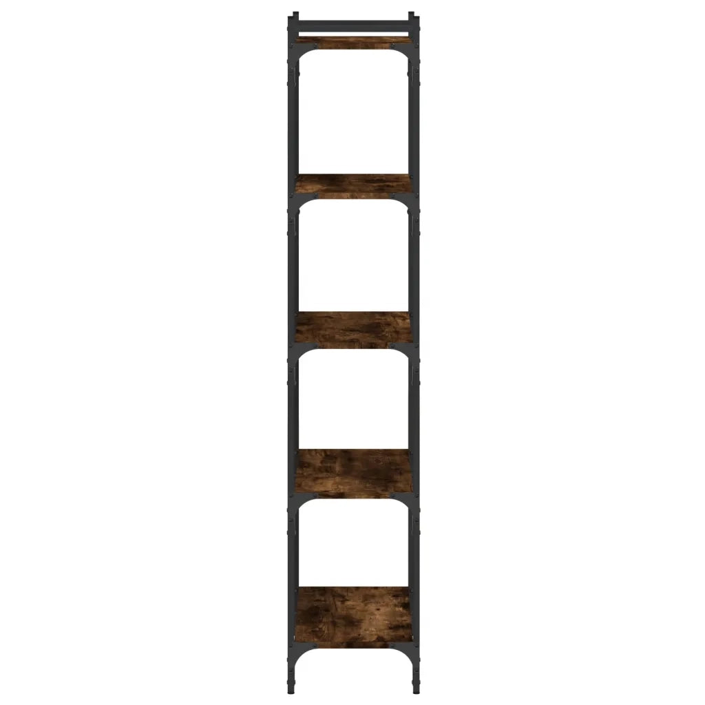Libreria a 5 Ripiani Rovere Fumo 60x30x154 cm Legno Multistrato 837659