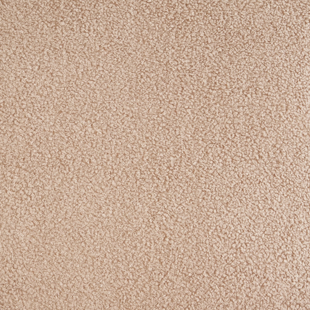 Sedia a dondolo in Boucle beige e legno di gomma soggiorno salotto