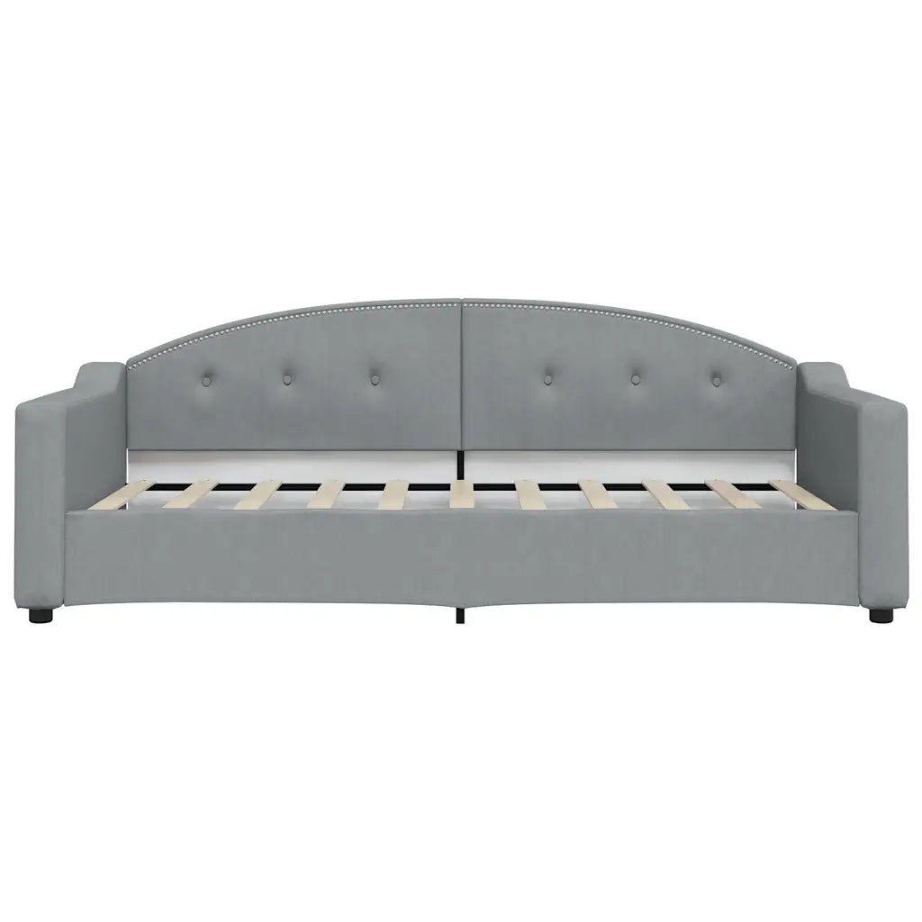 Divano Letto Estraibile Cassetti Grigio Chiaro 100x190 Tessuto 3197609