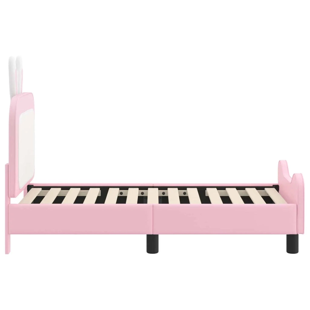 Struttura letto per bambini con testata Rosa 70 x 140 cm PU