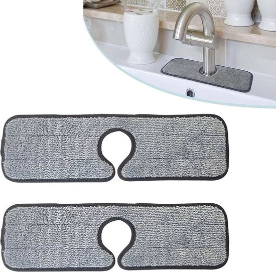 Due Assorbenti per Rubinetto in Microfibra, Mat per Rubinetto, Assorbente per Rubinetti, Assorbente per Rubinetti da Cucina, Mat per Rubinetto con Microfibra, per la Cucina, per la Vasca da Bagno